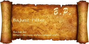 Bajusz Péter névjegykártya