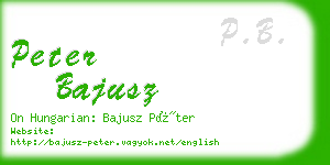 peter bajusz business card